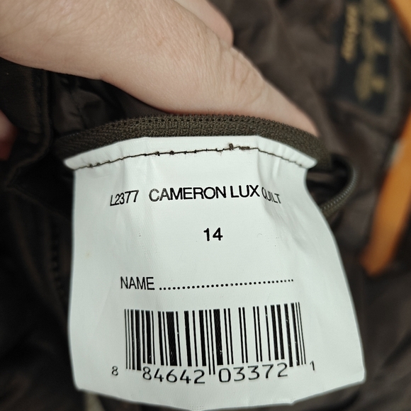 Barbour Cameron Lux Quilted Belted Brown Zip Up Jacket Size 10 - Picture 12 of 13